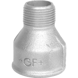 +GF+ Spidsmuffe galvaniseret reduktion muffe/nippel 1 1/4 x 1