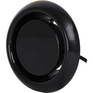 Udstødningsventil i plast, sort, 100 mm