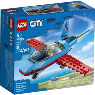 LEGO CITY Great Vehicles Stunt Plane 60323 Jet Airplane Toy 2022 Building Set Gifts til Kids Boys and Girls 5 Plus ?r gammel med pilot minifigure