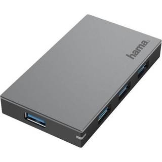 Hama - hub - 4 ports USB hub - USB 3.2 - 4 ports - Grå