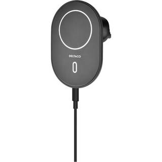 Deltaco Trådløs Biloplader 15W - Sort