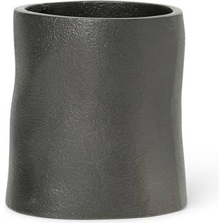Ferm Living Yama Dekorativ Opbevaring Ø7,5 Cm Blackened Aluminium - Kontor & Arbejdspladsen Støbt Aluminium Sort - 1104264565