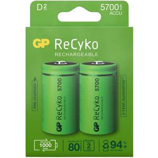Genopladelige D Recyko batterier / LR20 3000mAh