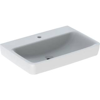 Geberit Renova Plan håndvask: B=70cm, T=48cm, Hanehul=Midtpå, Overløb=Uden, Hvid