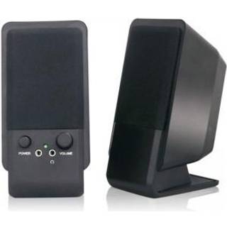 MediaRange Compact Desk Speakers. Black - Sort