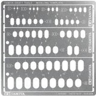 Tamiya, Modeling Template (Rounded Rectangles, 1-6 mm) [Levering: 1-2 dage]