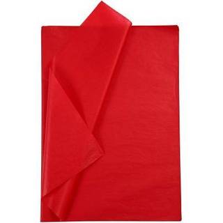 Rødt silkepapir 50x70 cm - 25 ark i pakke