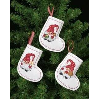 Broderi 3 julesokker med nisser 21-7240