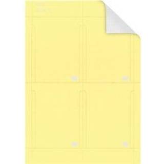 Printbare T-kort størrelse 3, Gule, Nobo 2403004, 20ark