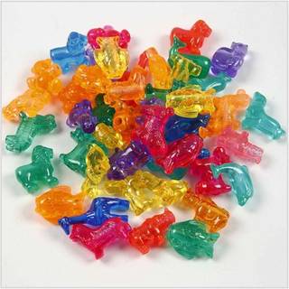 Figurmix, 25 mm, dyr Perlerne måler 25 mm og har en hulstørrelse på 4 mm.