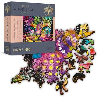 Colorful Cat - Wood Craft Puzzle (1000 Pieces)