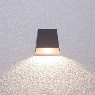 Lucande udendørs LED-væglampe Hanno, antracit, metal, IP54