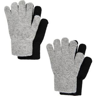Celavi Grey/black Fingervanter Uld/nylon (2-pak)