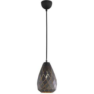 Antracit udenpå, guld indeni - pendellampe Onyx