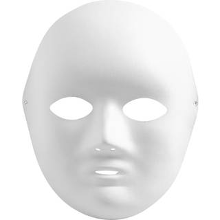 Hvid Helmaske - 10 stk. til Fester og Kreative Projekter