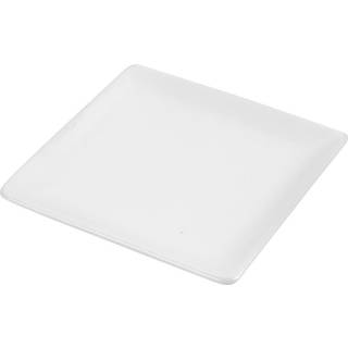 Kvadratisk Hvid Tallerken 12,7x12,7 cm - 10 stk.