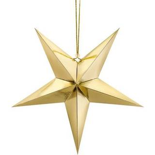 Papirstjerne Guld Metallic 45 cm – Skab magi i hjemmet eller til festen
