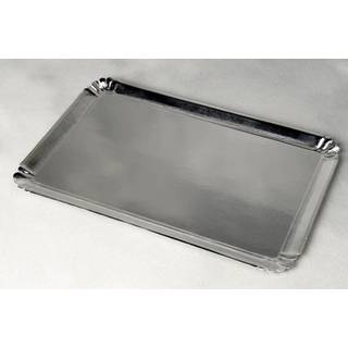 Papfad aluminium 42x28cm sølv