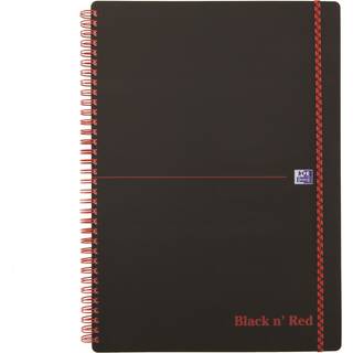 Oxford Black n&#39;Red Spiralbog | A4 | Kvadreret
