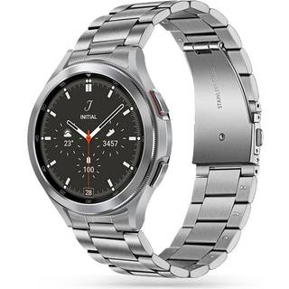 Samsung Galaxy Watch 4 (40 / 42/ 44 / 46mm) Tech-Protect Rustfri Stål Rem m. Stifter - Sølv