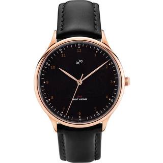 About Vintage 1969 1969RG-Black-36 - Unisex - 36 mm - Analog - Quartz - Safirglas