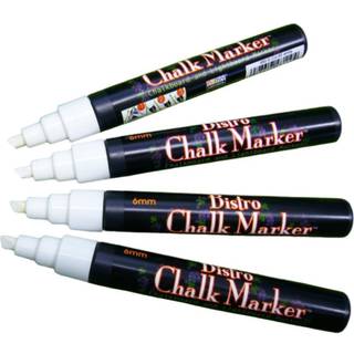 Other Blackboard Chalk Marker hvid skrå spids, 4 stk. 752481480108