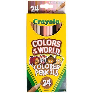 Crayola: Verdens Farver, Farveblyantsæt i hudtoner - 24 stk.