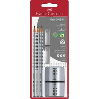 Faber Castell skrivesæt GRIP Trio, Sølv