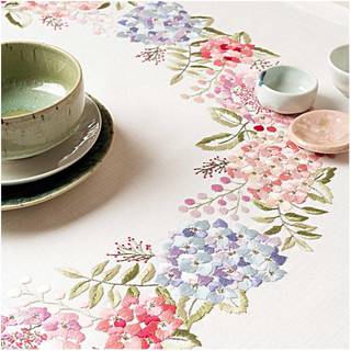 Stickpackung Tischdecke Hortensien 90x90cm