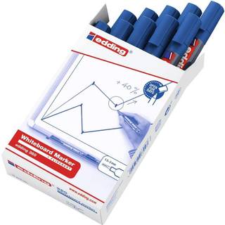 Edding whiteboard marker edding 360 1,5-3mm cap off blå 10 stk.
