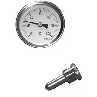 Erik Færgemann Skivetermometer ø63 1/2x100 mm 0-120°c