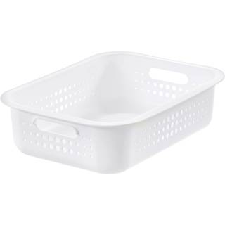 Opbevaringskurv - Hvid - 28cm x 37cm x 10cm - Linea