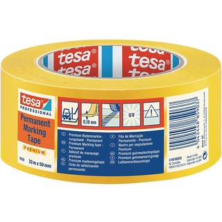 tesa Floor Marking Tape Premium indoor and outdoor 33m x 50 mm Yellow
