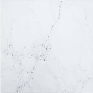 Bordplade Hærdet Glas Rund 300 Mm - Sort og hvid / 60 x 60 cm