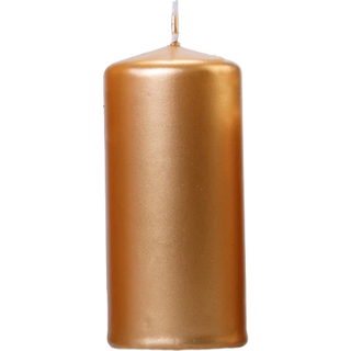 6 stk Metallic Bloklys 12 cm - Guld