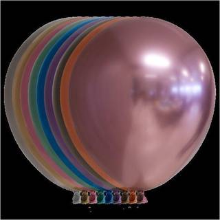 Mirror / chrome balloner 10 stk. - Ass. farver