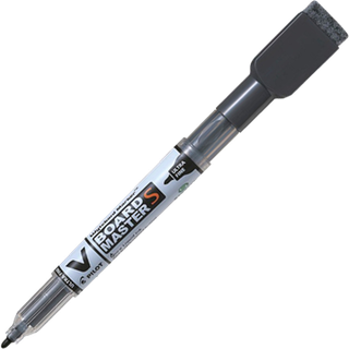 10 x Pilot V Board Master S whiteboardmarker med visker sort