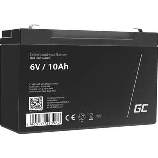 Green Cell 6V 10Ah VRLA Batteri til Alarmer, Kasseapparater & legetøj