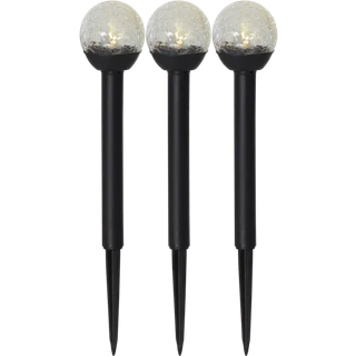 Star Trading - Solar Cell Lighting - Solar Cell Roller 3 -p Roma - Black - 23 cm
