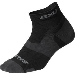2XU Vectr Light Cush 1/4 Crew Sock Black/Titanium, S