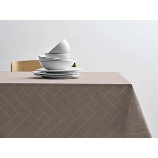 Tiles Damask Dug fra Södahl - Taupe farve - 100% Bomuld