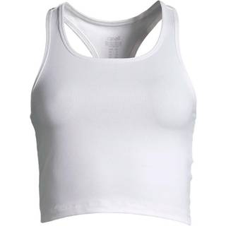 Crop Rib Racerback, White