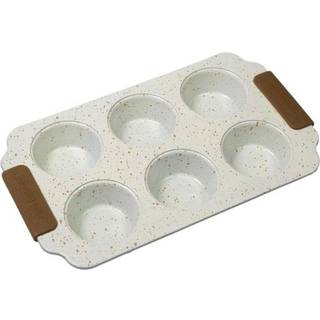 Cupcake / Muffin Tray with 12 Cupcake Molds - Non-stick Coating - With Silicone Handle - Black - Royalty Line