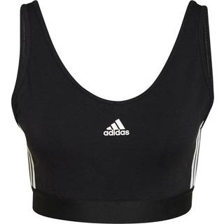 Essentials 3-Stripes Removable Pads croptop - Black / White - XS