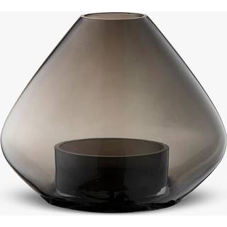 AYTM Candlelight And Scents - 'Uno' lantern and vase, amber, large in Amber Glass