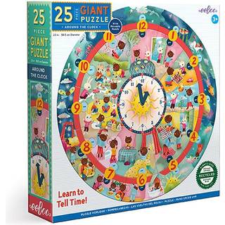 Eeboo Jumbo puslespil Døgnets timer - 25 brikker