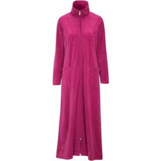 Velour, lang morgenkåbe