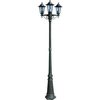 lygtepæl med 3 arme 215 cm aluminium hvid