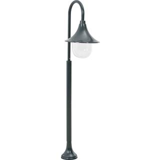 havestolpelampe E27 120 cm aluminium mørkegrøn