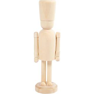 Elegant 18 cm Figur i Lyst Træ med Bevægelige Arme